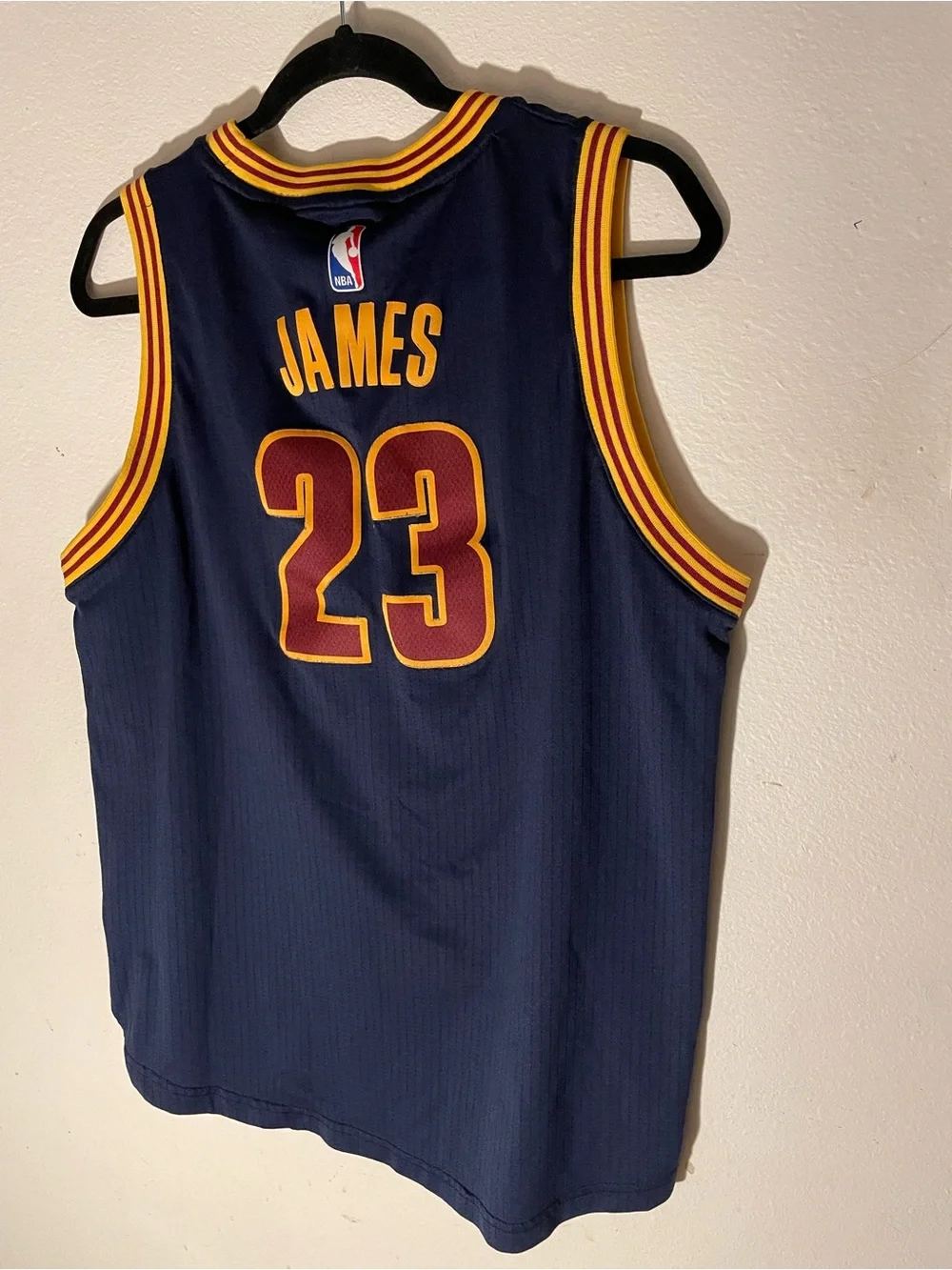 adidas Navy NBA Swingman Jersey with Yellow Accent
